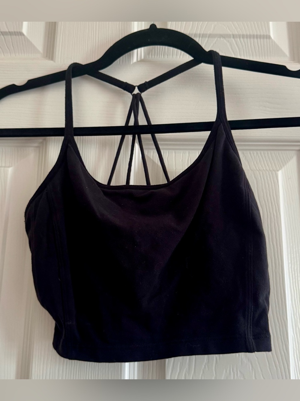Athleta- Black Strappy Crop Tank Too/Bralette